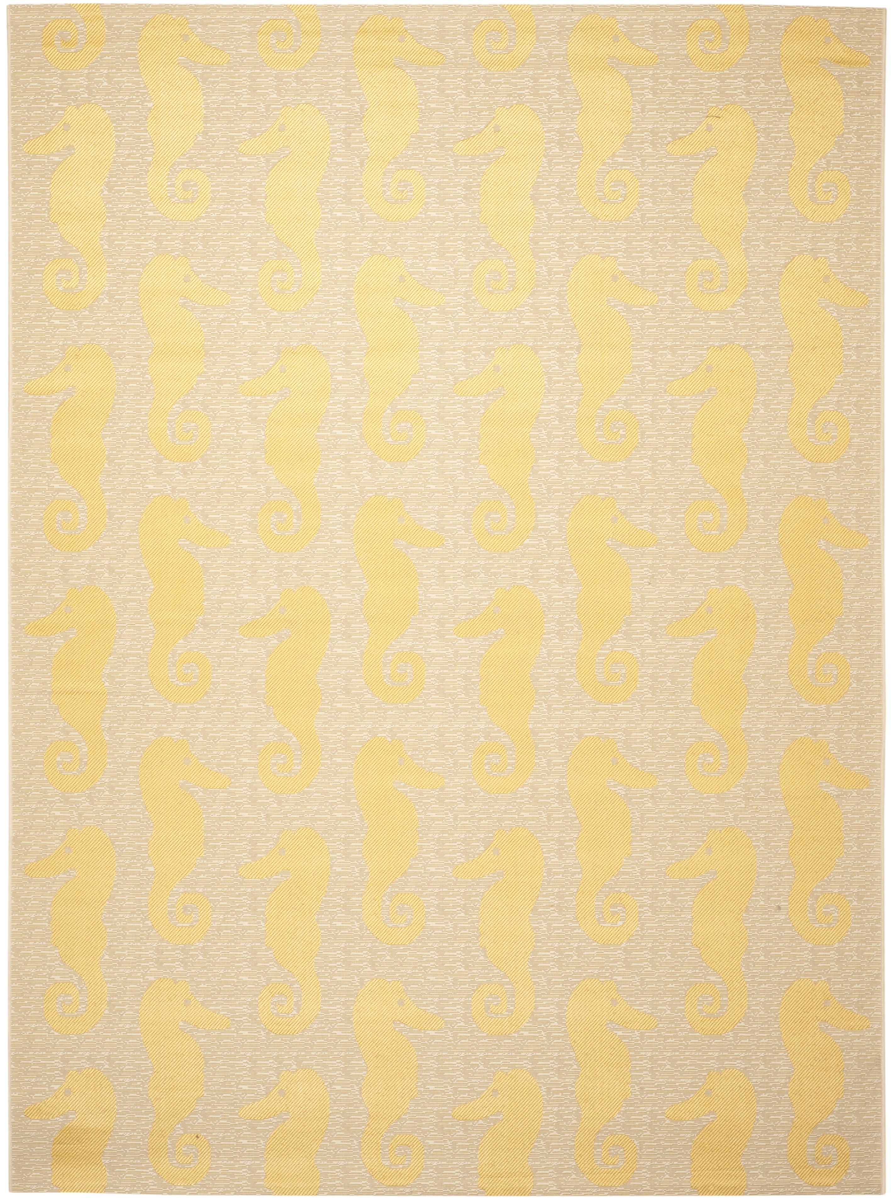 Courtyard CY6214 Power Loomed Indoor/Outdoor Area Rug - Beige/Yellow - 8'x11' - Safavieh.