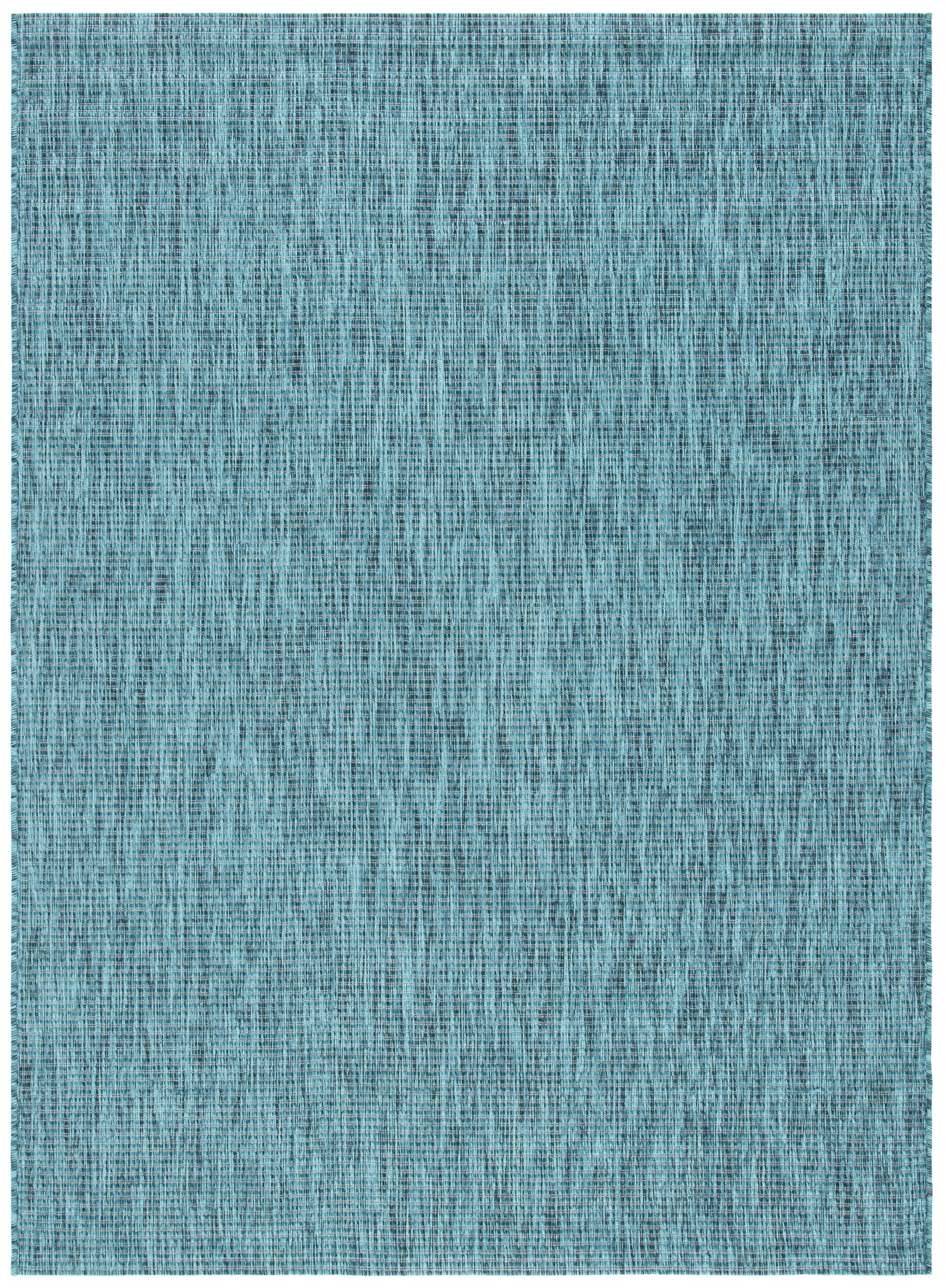 Courtyard CY8403 Power Loomed Indoor/Outdoor Area Rug - Grey/Aqua - 5'5"x7'7" - Safavieh