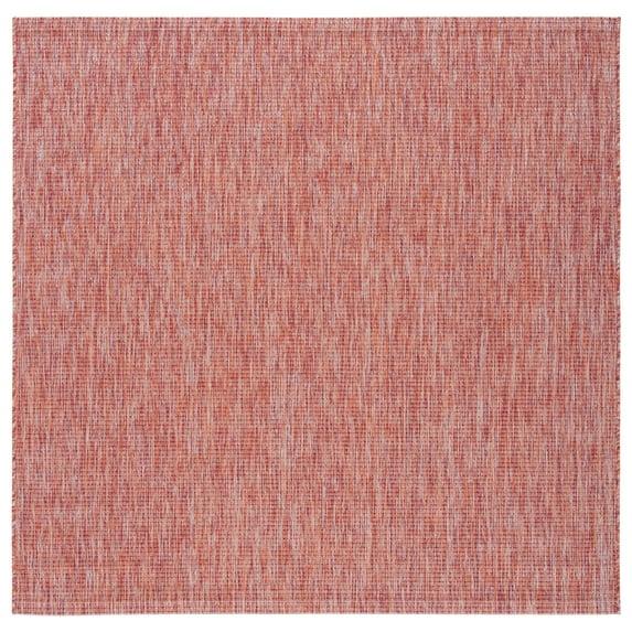 Courtyard CY8403 Power Loomed Indoor/Outdoor Area Rug - Red/Red - 6'7"x6'7" - Safavieh.