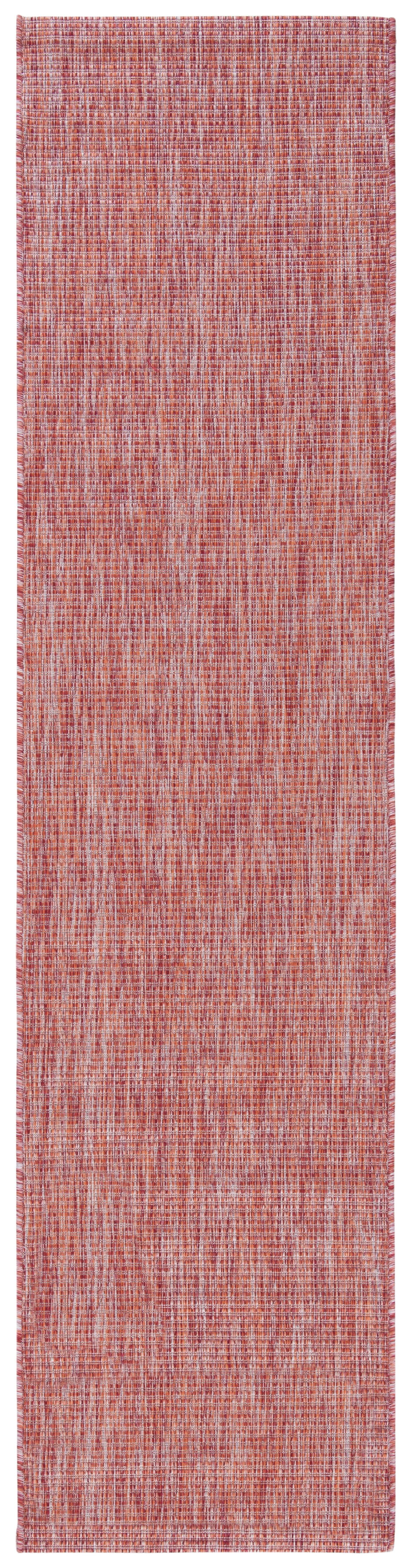SAFAVIEH Courtyard Wayra Solid Indoor/Outdoor Runner Rug, Red/Red, 2'2" x 9'
