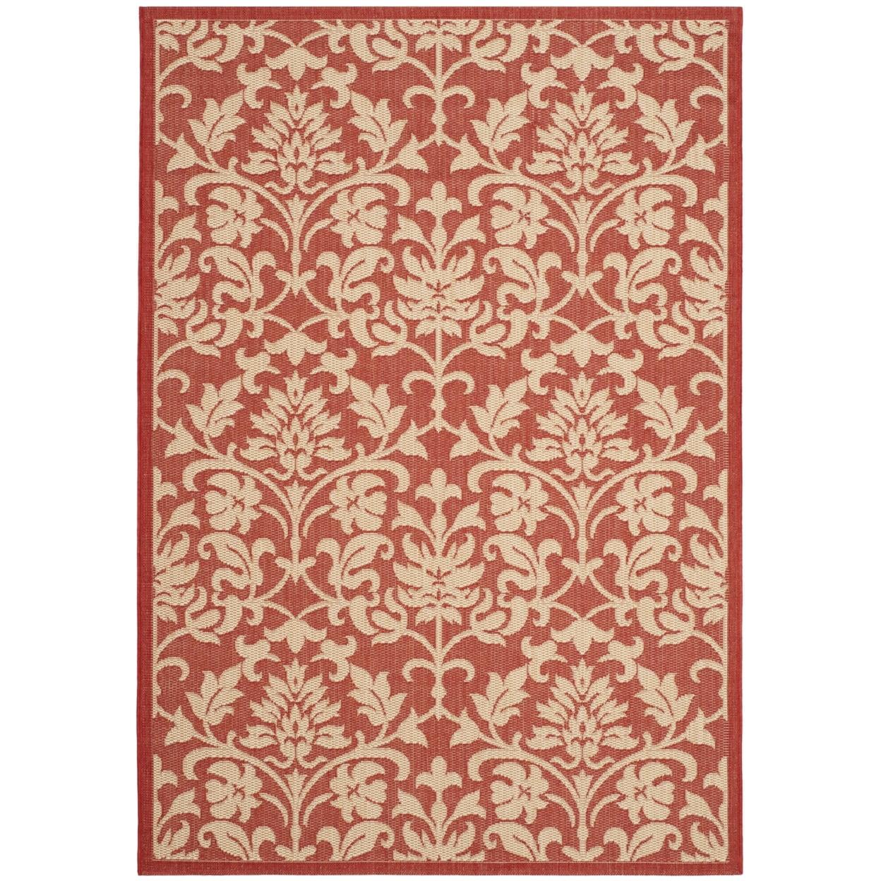 Riviera Red/Natural 9' x 12' Reversible Flat Woven Outdoor Rug