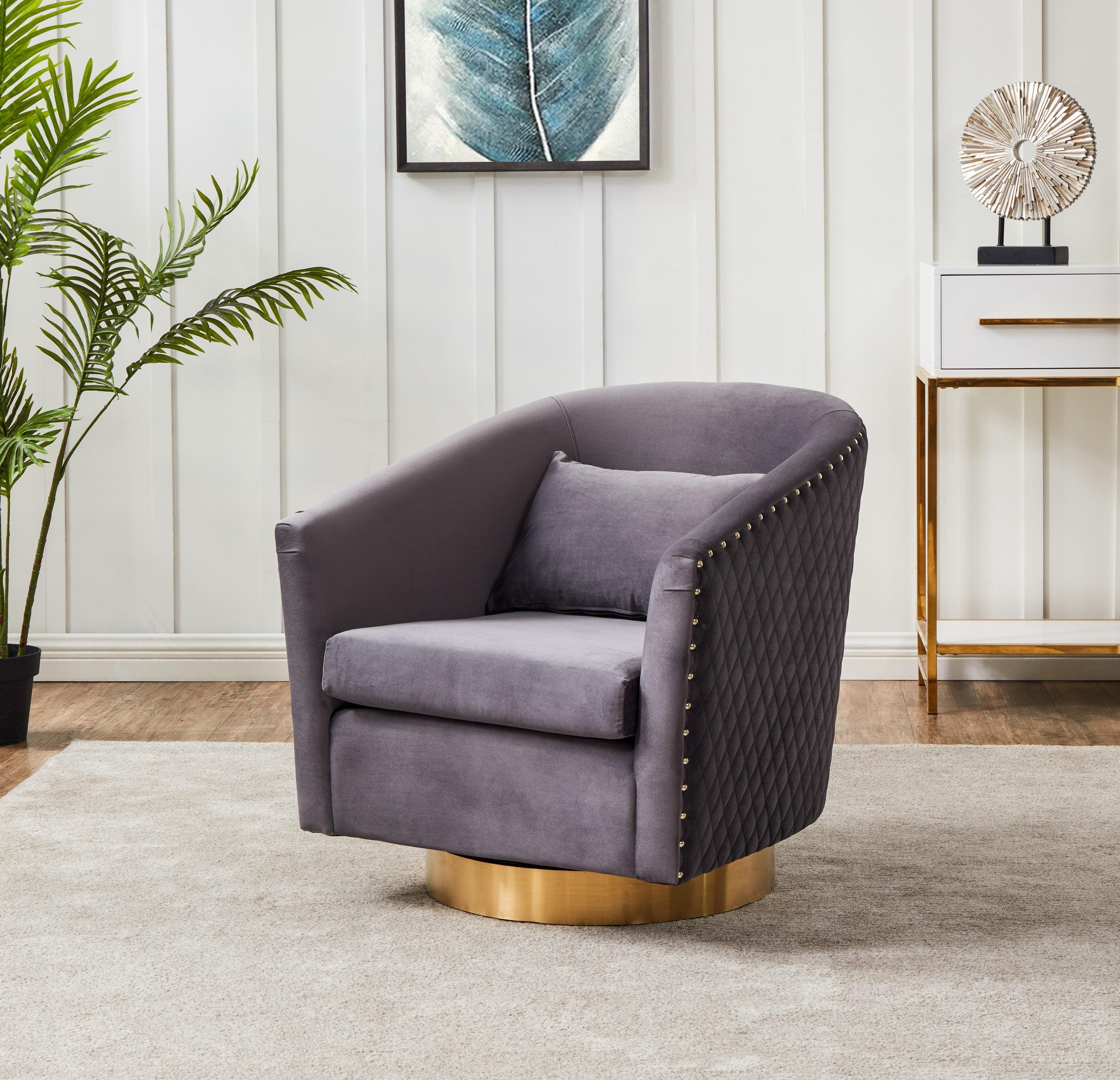 Skye Upholstered Swivel Barrel Chair