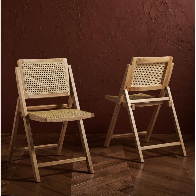 Dan Rattan Folding Dining Chair (Set of 2)