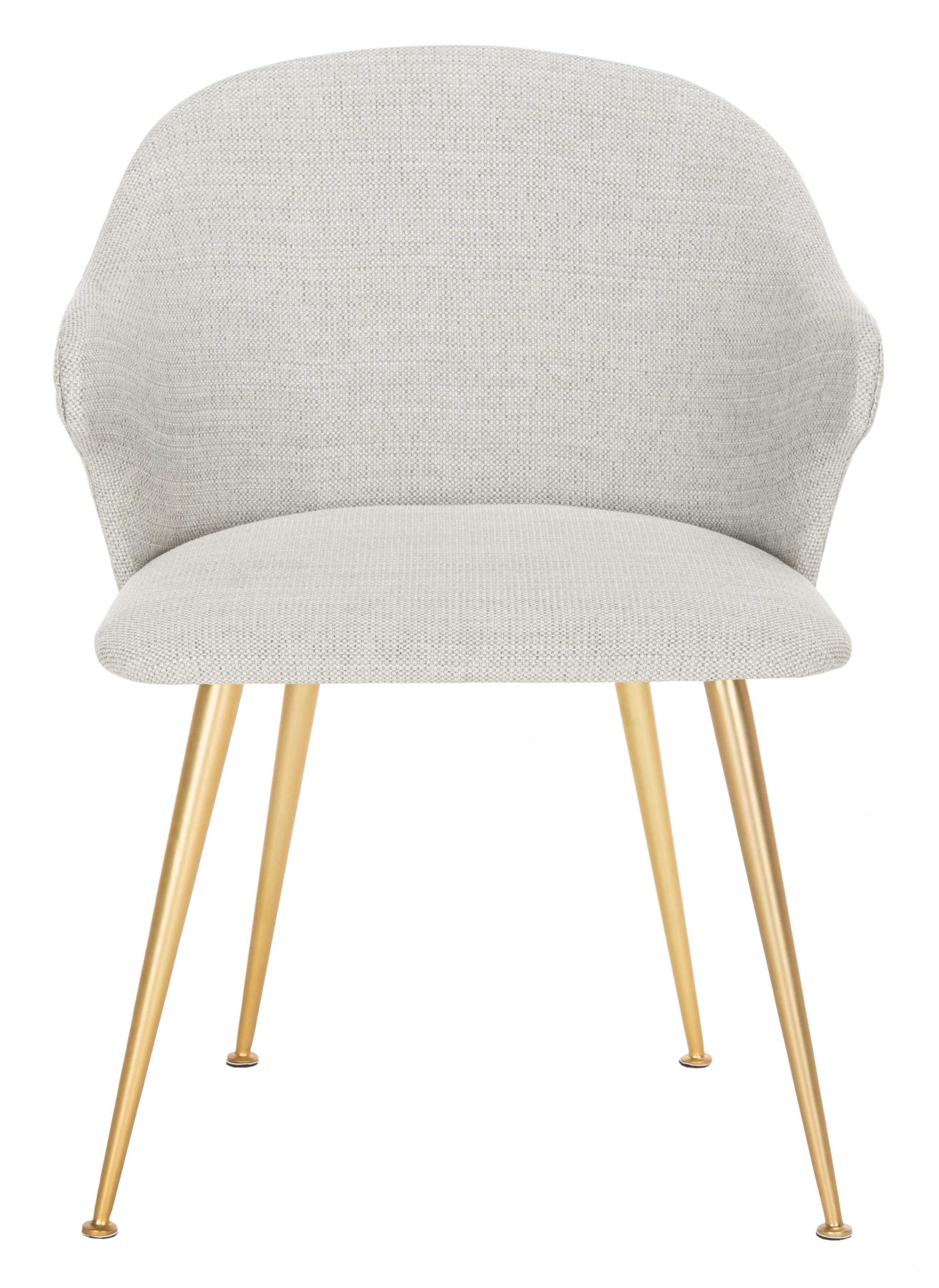 Edmond Poly Blend Arm Chair - Light Gray - Safavieh