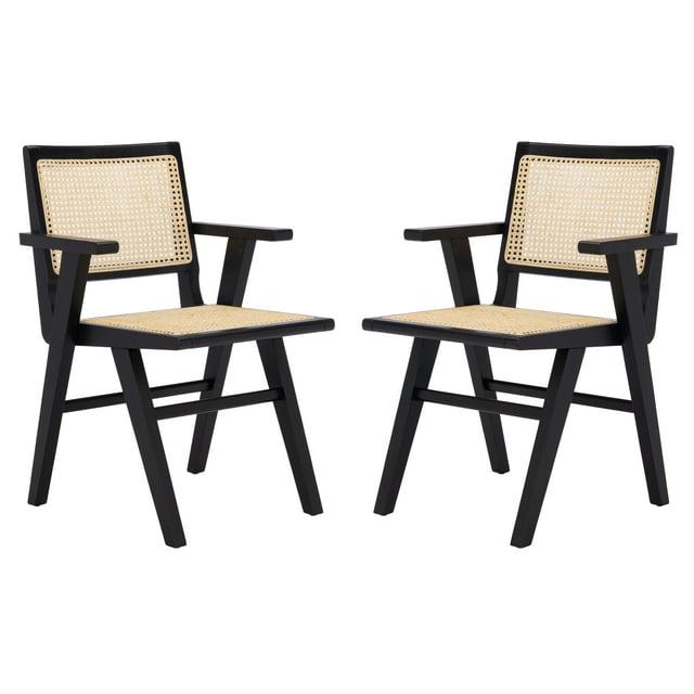 AllModern Atticus Cane Arm Chair (Set of 2)