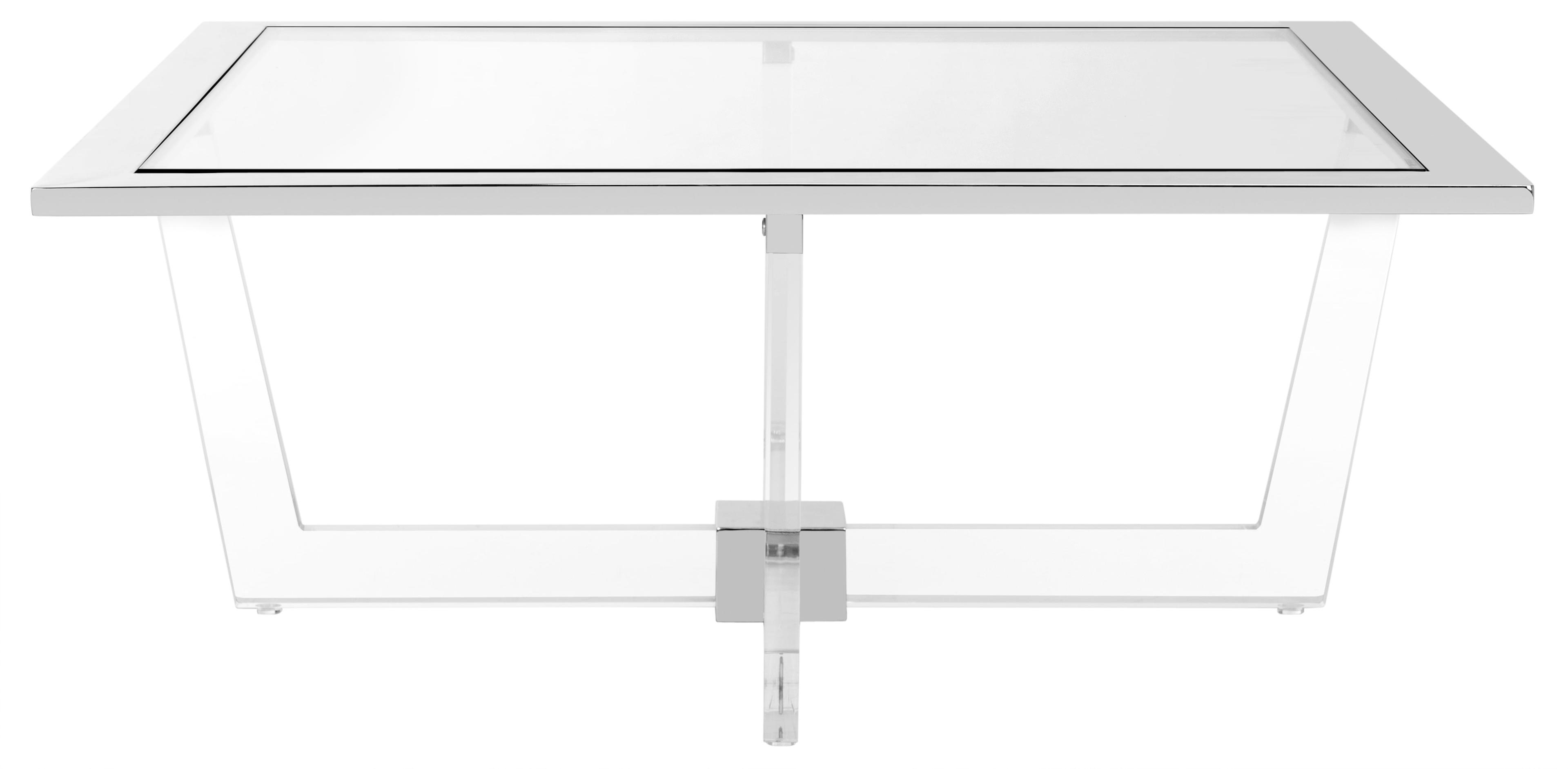 SAFAVIEH Couture Hermina Contemporary Acrylic Coffee Table, Silver