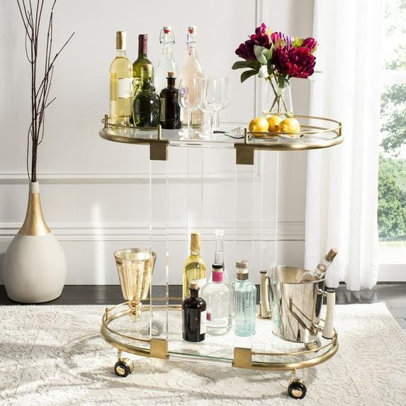Lennon Bar Trolley - Brass - Safavieh