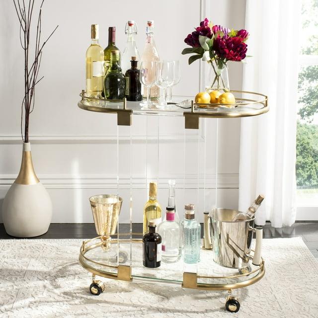 Lennon Bar Trolley - Brass - Safavieh