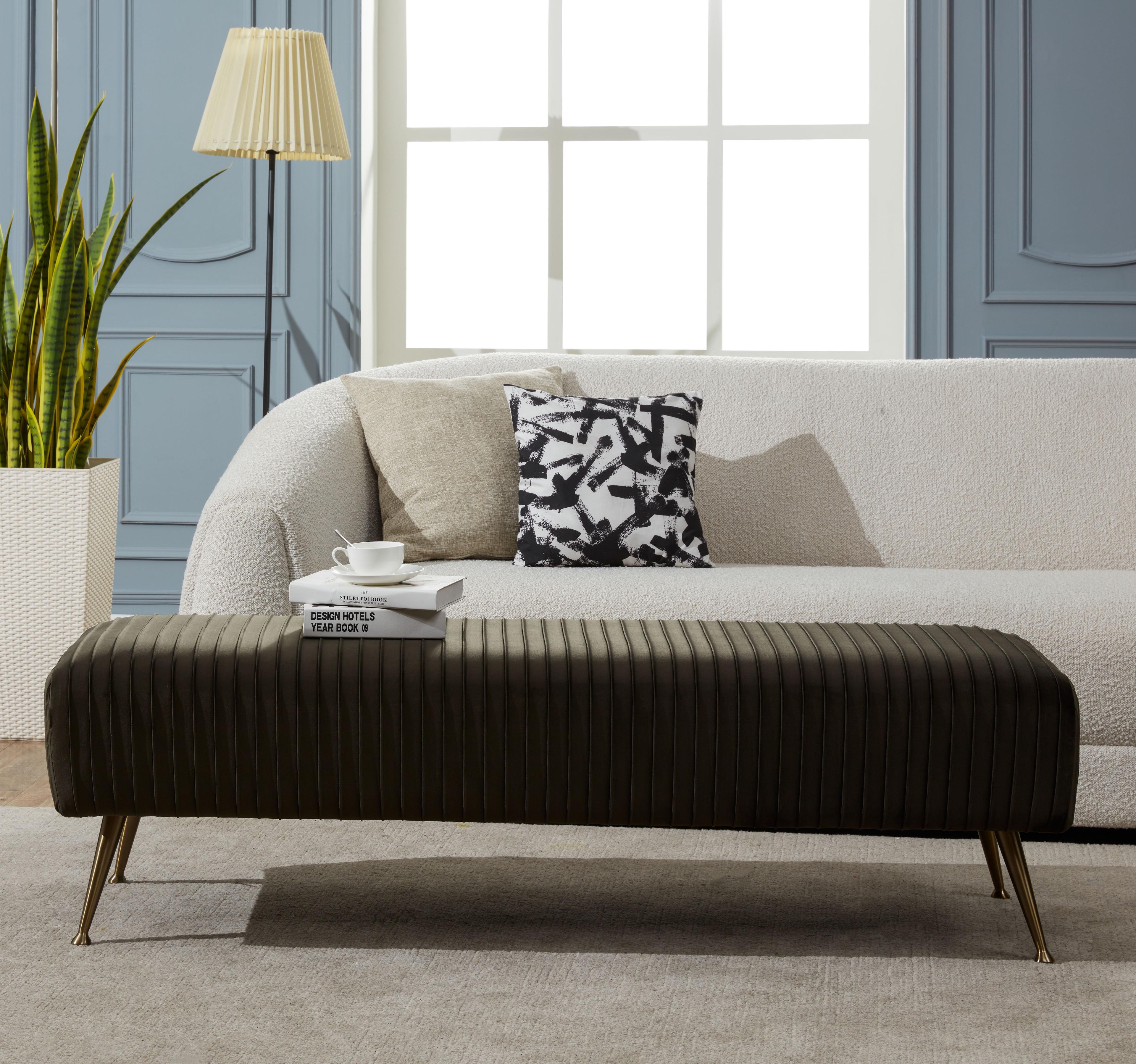 Salome Upholstered Bench  - Safavieh