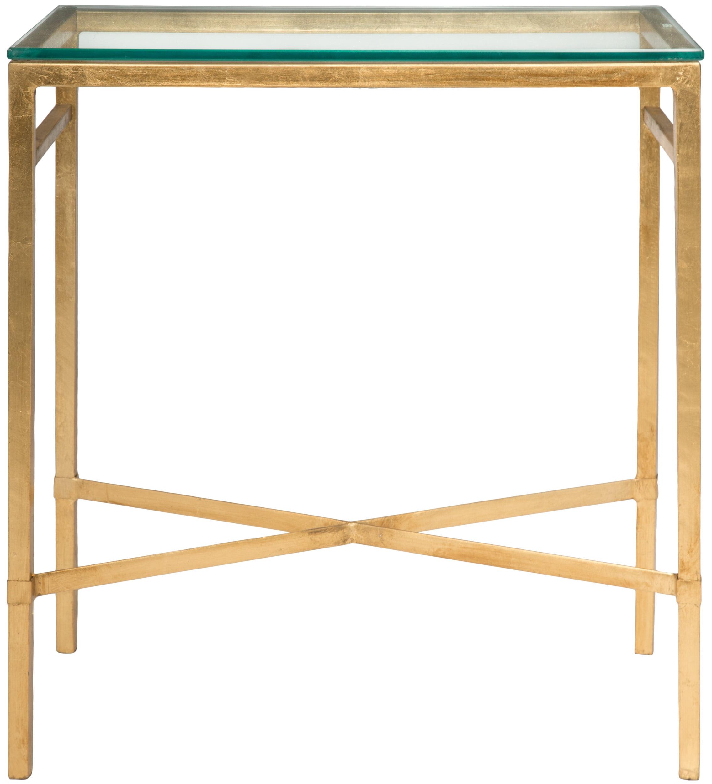 Viggo Side Table - Gold/Glass - Safavieh.
