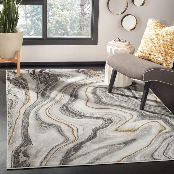 Craft CFT819 Loomed Indoor Area Rug - Grey/Gold - 6'7"x9' - Safavieh