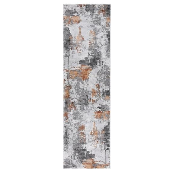 Craft CFT820 Loomed Indoor Runner Rug - Grey/Orange - 2'3"x12' - Safavieh