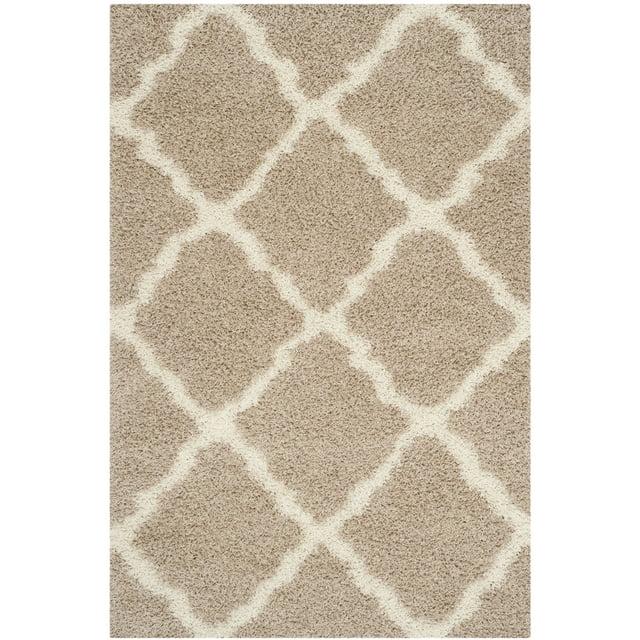Dallas Shag SGD257 Power Loomed Indoor Area Rug - Beige/Ivory - 6'x9' - Safavieh.