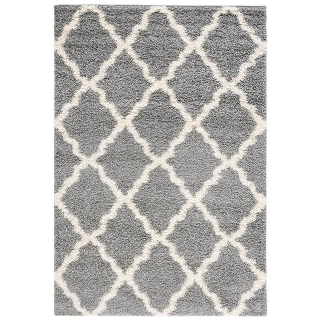 Dallas Shag SGD257 Power Loomed Indoor Area Rug - Grey/Ivory - 5'1"x7'6" - Safavieh.