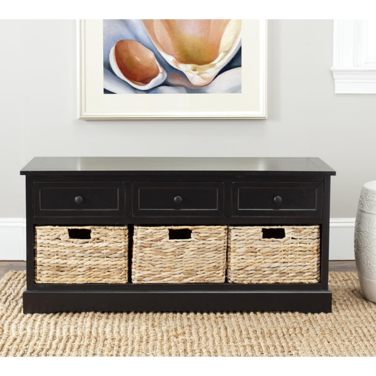 Adayla Solid Wood Drawers Storage Bench