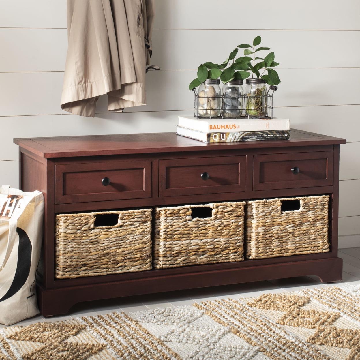 Adayla Solid Wood Drawers Storage Bench