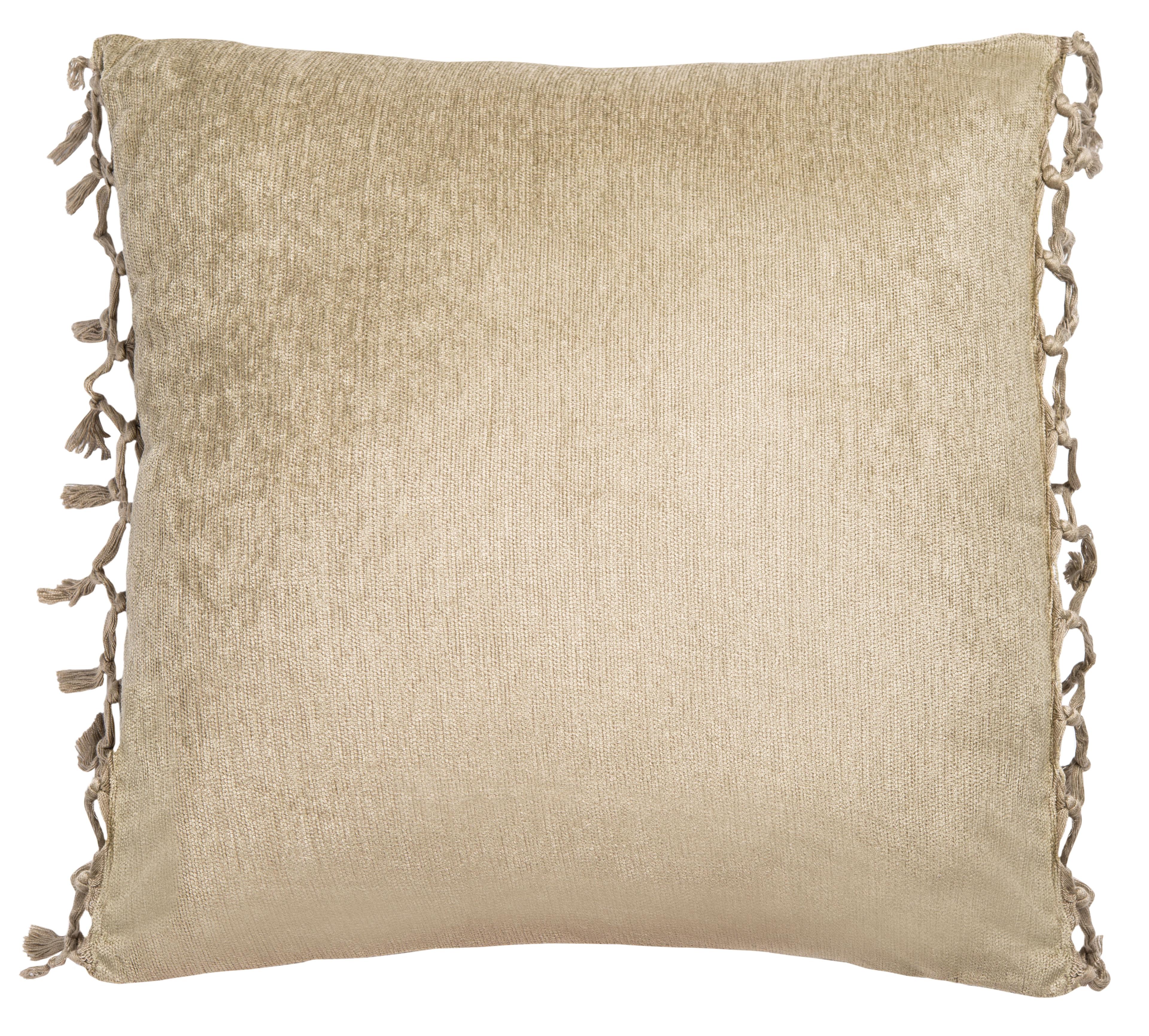 Dandria Tassels Chenille Reversible Throw Pillow