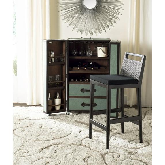 Darin Bar Stool - SEA4015 - Dark Brown/Black - Safavieh