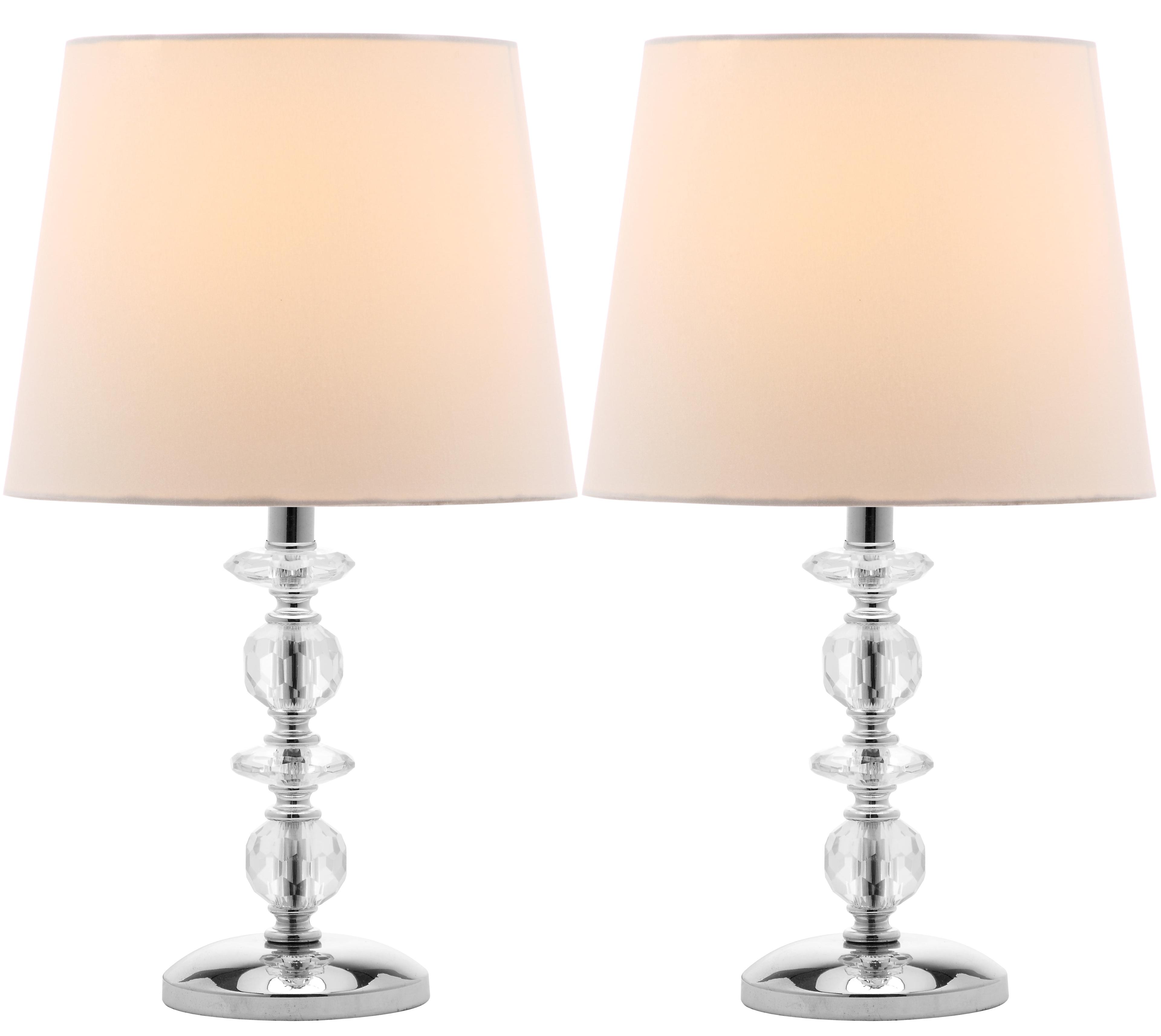 Derry 15 Inch H Stacked Crystal Lamp (Set of 2) - Safavieh