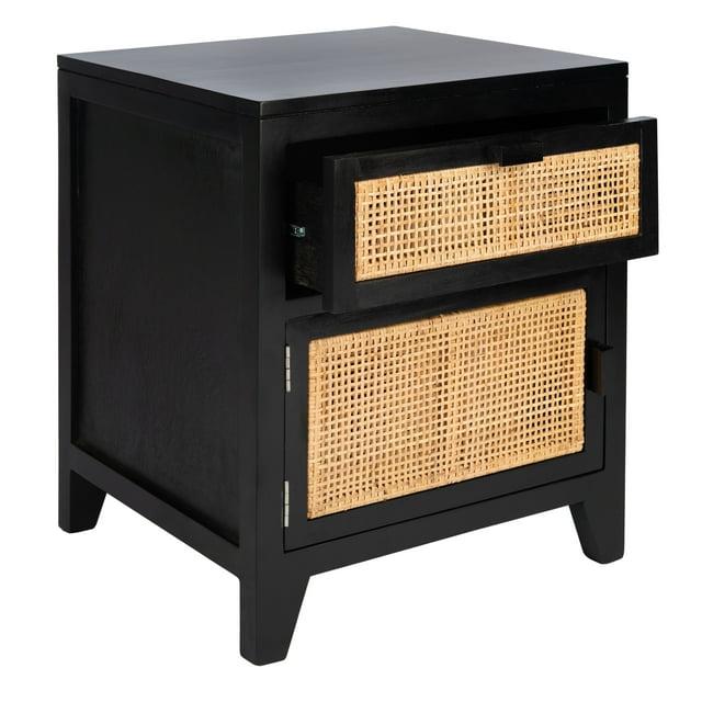 Miya 1 Drawer Nightstand - NST5012 - Black/Natural - Safavieh