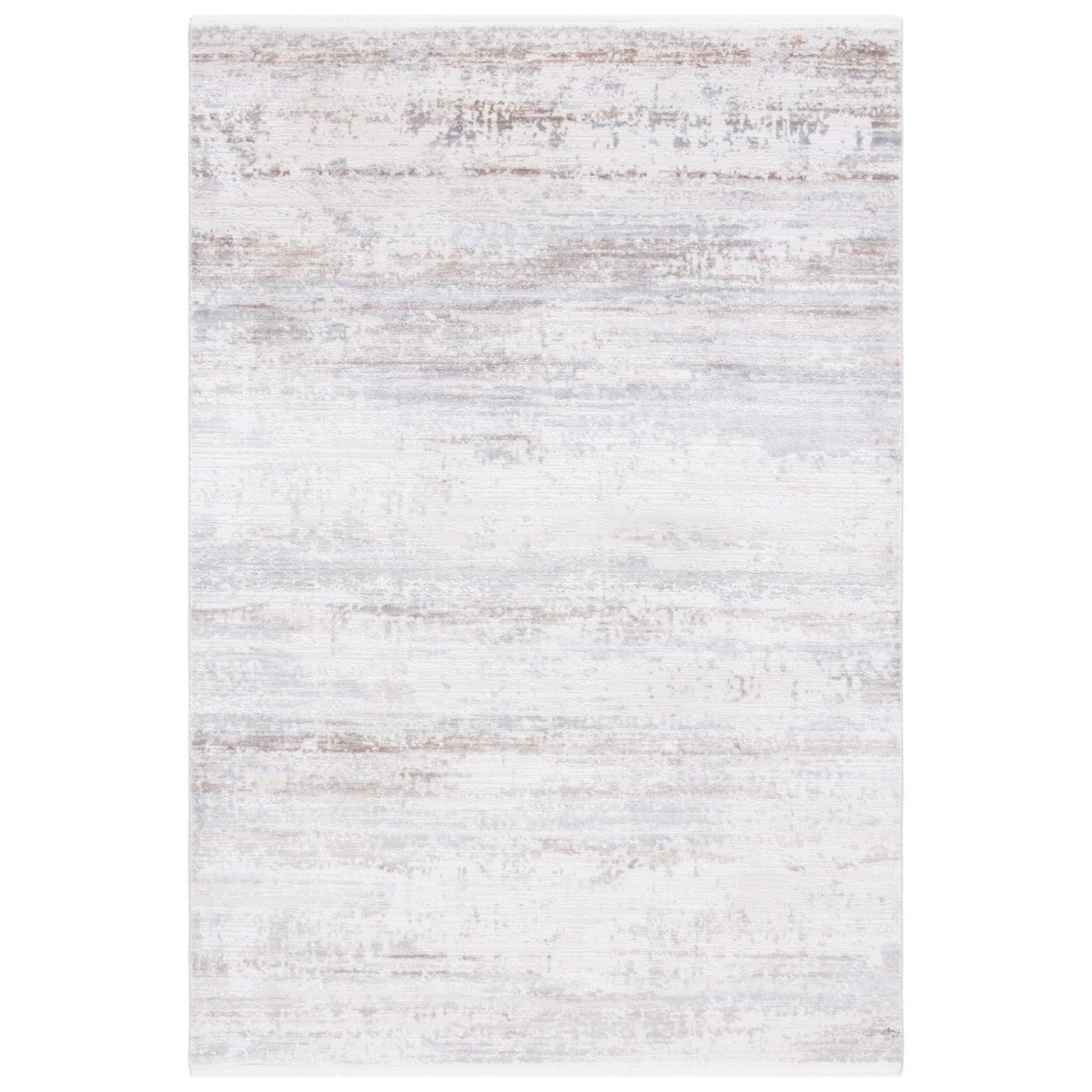 SAFAVIEH Dhurrie Alexis Geometric Moroccan Wool Area Rug, Grey/Ivory, 9' x 12'