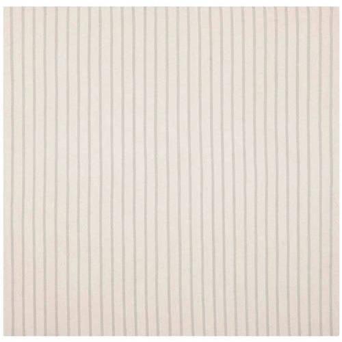 Dhurries DHU313 Hand Woven Flat Weave Indoor Area Rug - White - 6'x6' - Safavieh