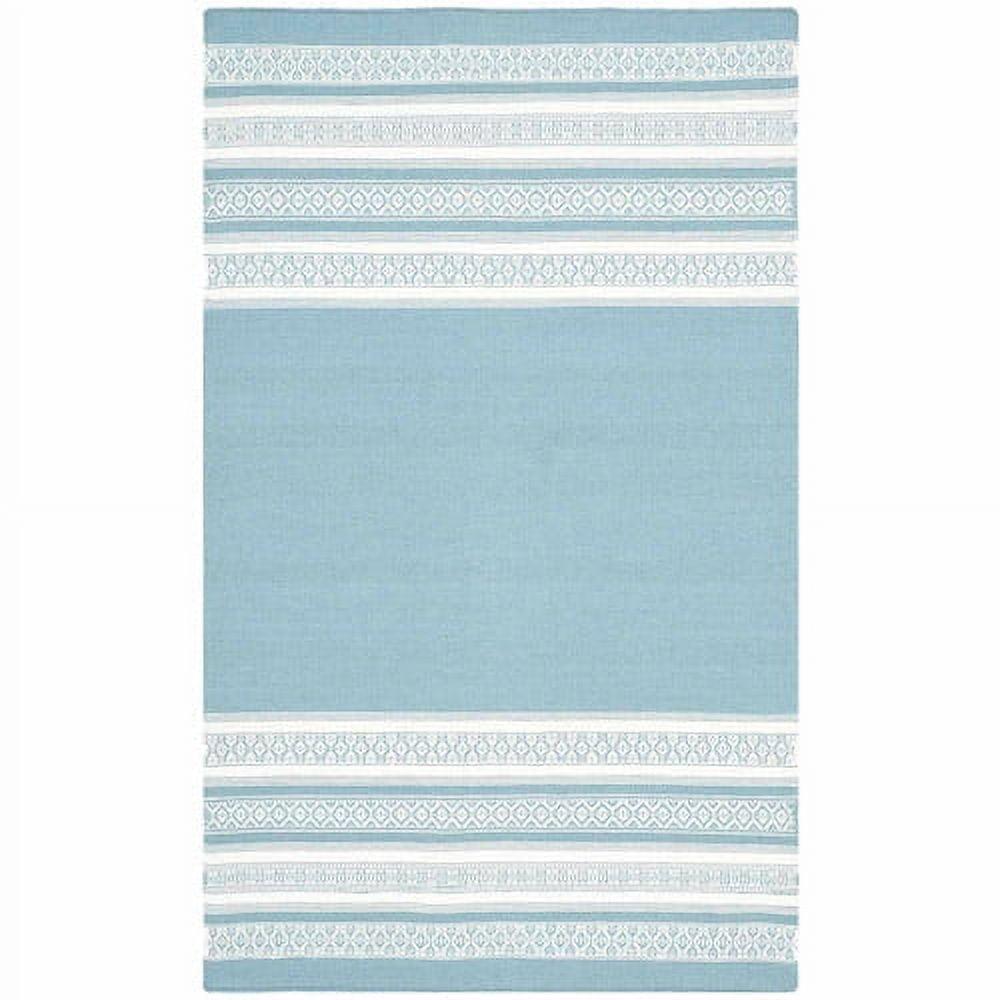 Dhurries DHU601 Hand Woven Area Rug - Turquoise - 3'x5' - Safavieh.