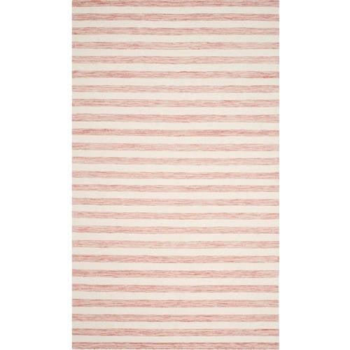 Dhurries DHU575 Hand Woven Area Rug - Rust/Ivory - 4'x6' - Safavieh.