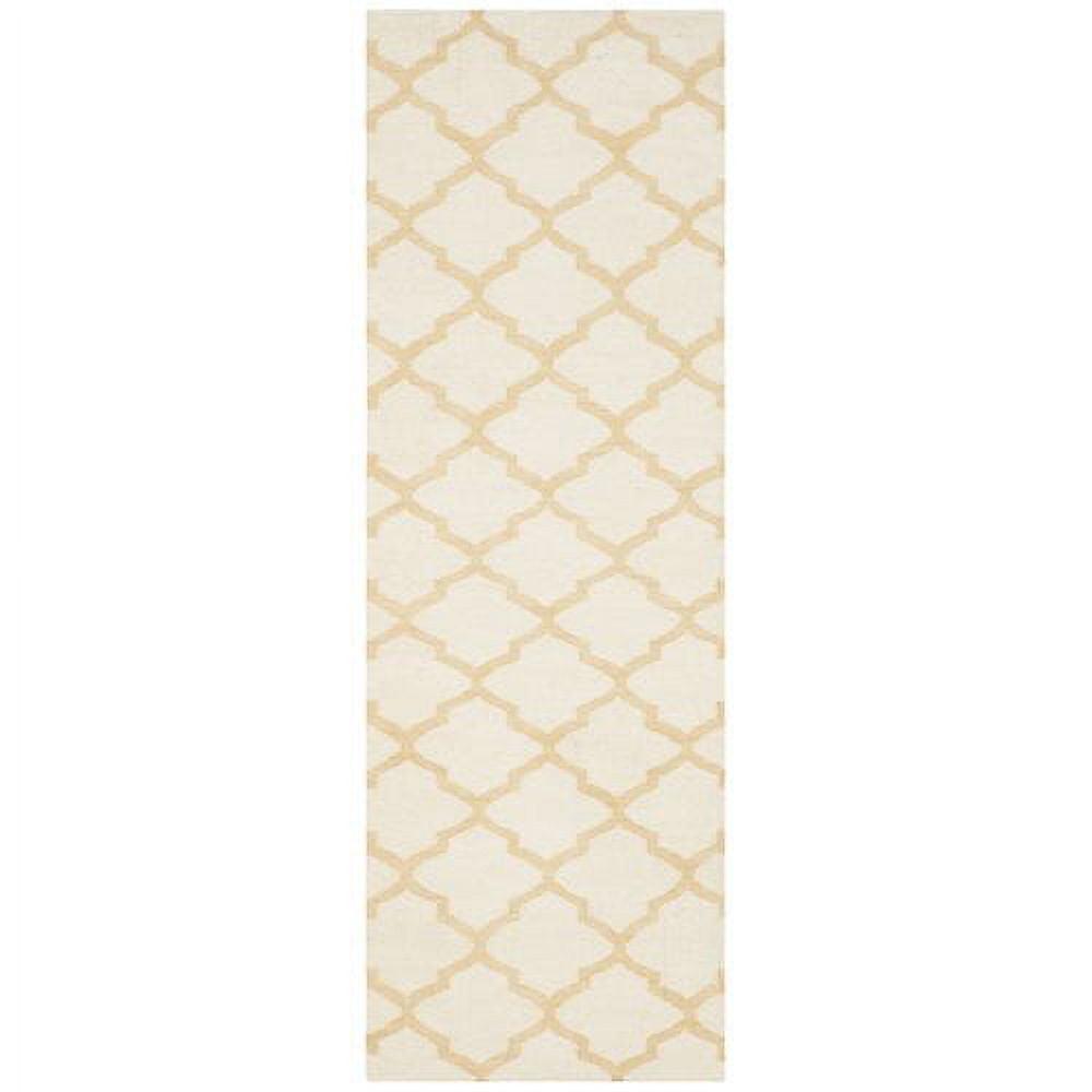 Winston Porter Milltown Hand Woven Flat Weave Wool Geometric Rug