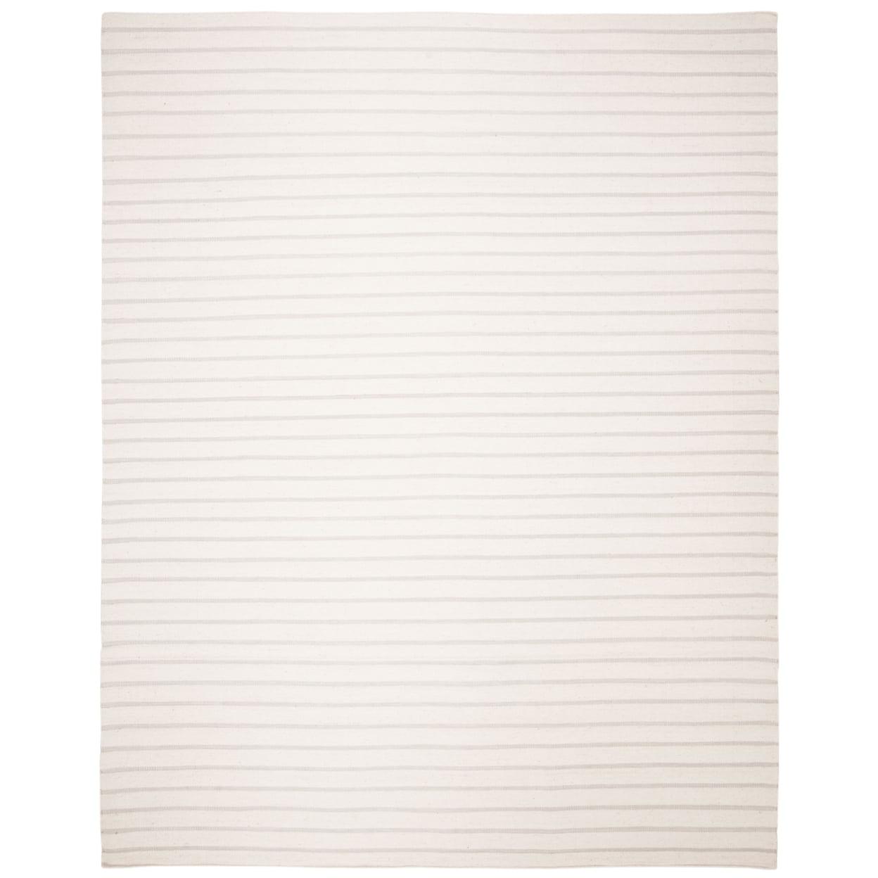 SAFAVIEH Dhurries Gina Geometric Wool Area Rug, White, 4' x 6'