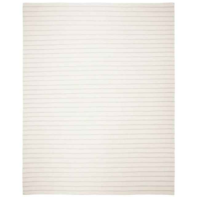 SAFAVIEH Dhurries Gina Geometric Wool Area Rug, White, 4' x 6'