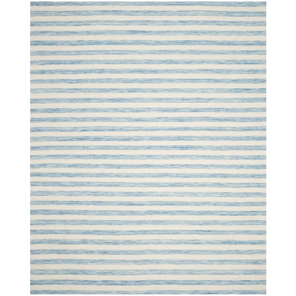 Hampton HTN231 Power Loomed Indoor/Outdoor Area Rug - Aqua/Ivory - 8'x10' - Safavieh.