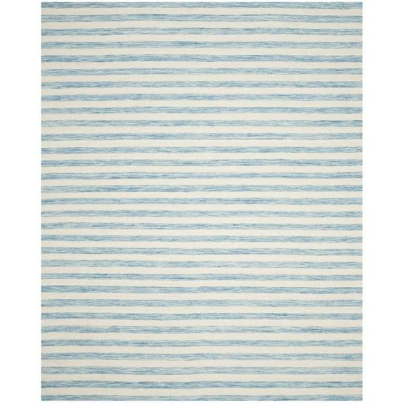 Hampton HTN231 Power Loomed Indoor/Outdoor Area Rug - Aqua/Ivory - 8'x10' - Safavieh.