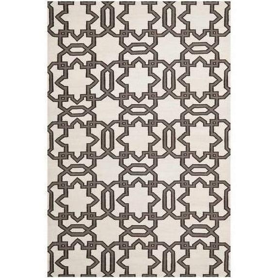 Amelah Hand Woven Flat Weave Wool Geometric Rug