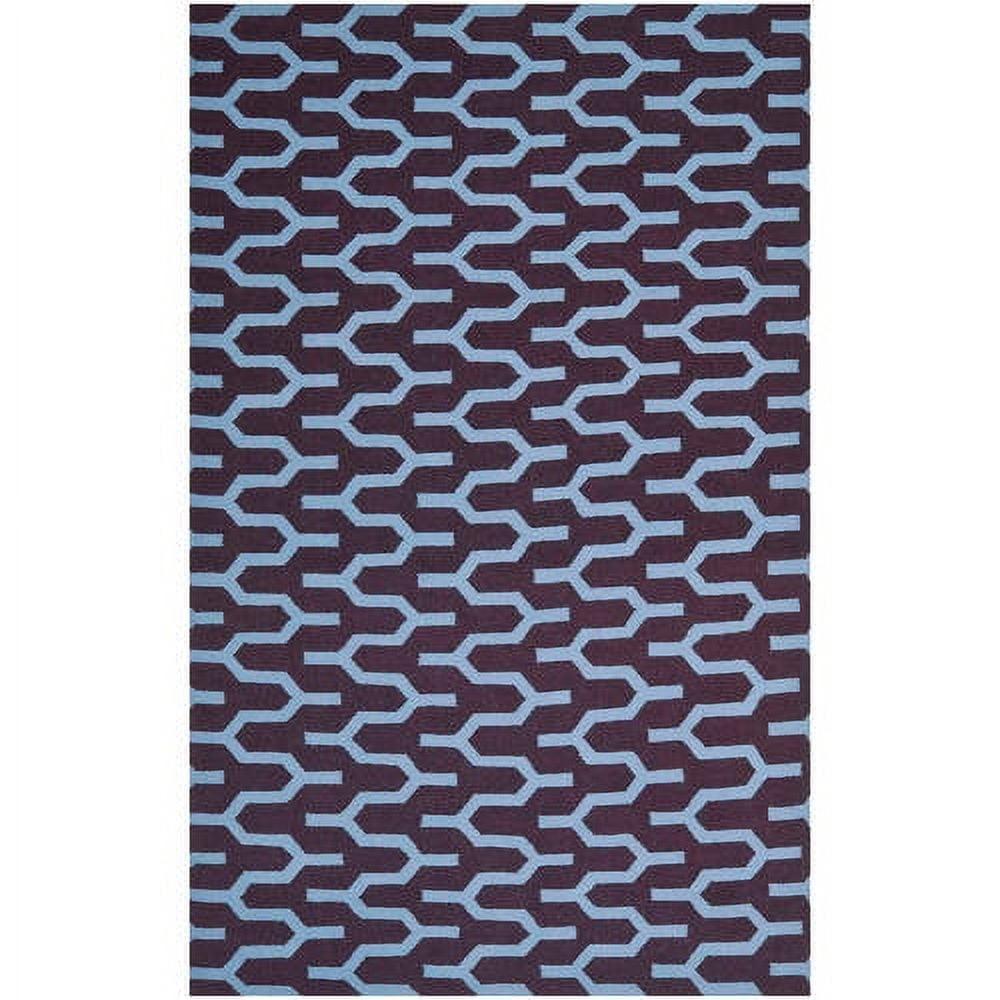 Dhurries DHU630 Hand Woven Area Rug - Purple/Blue - 4'x6' - Safavieh.