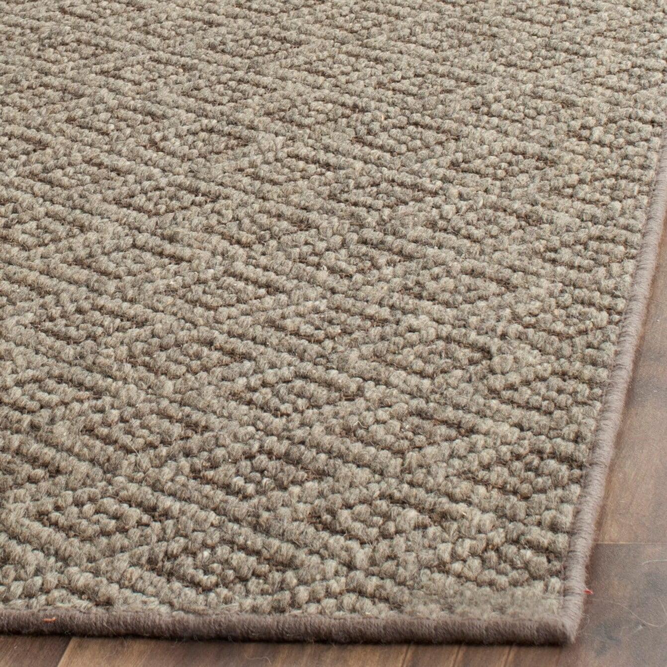 Natural Diamond Pattern Wool and Sisal Area Rug, 8' x 11'