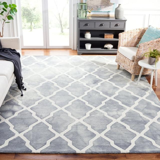 Dip Dye DDY540 Hand Tufted Indoor Area Rug - Grey/Ivory - 7'x7' - Safavieh