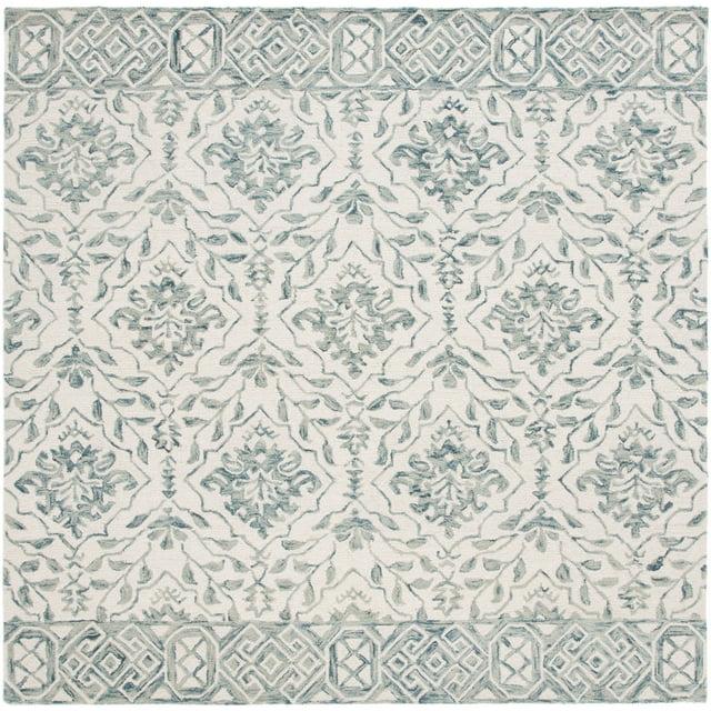 Dip Dye DDY901 Hand Tufted Indoor Accent Rug - Blue/Ivory - 3'x3' - Safavieh