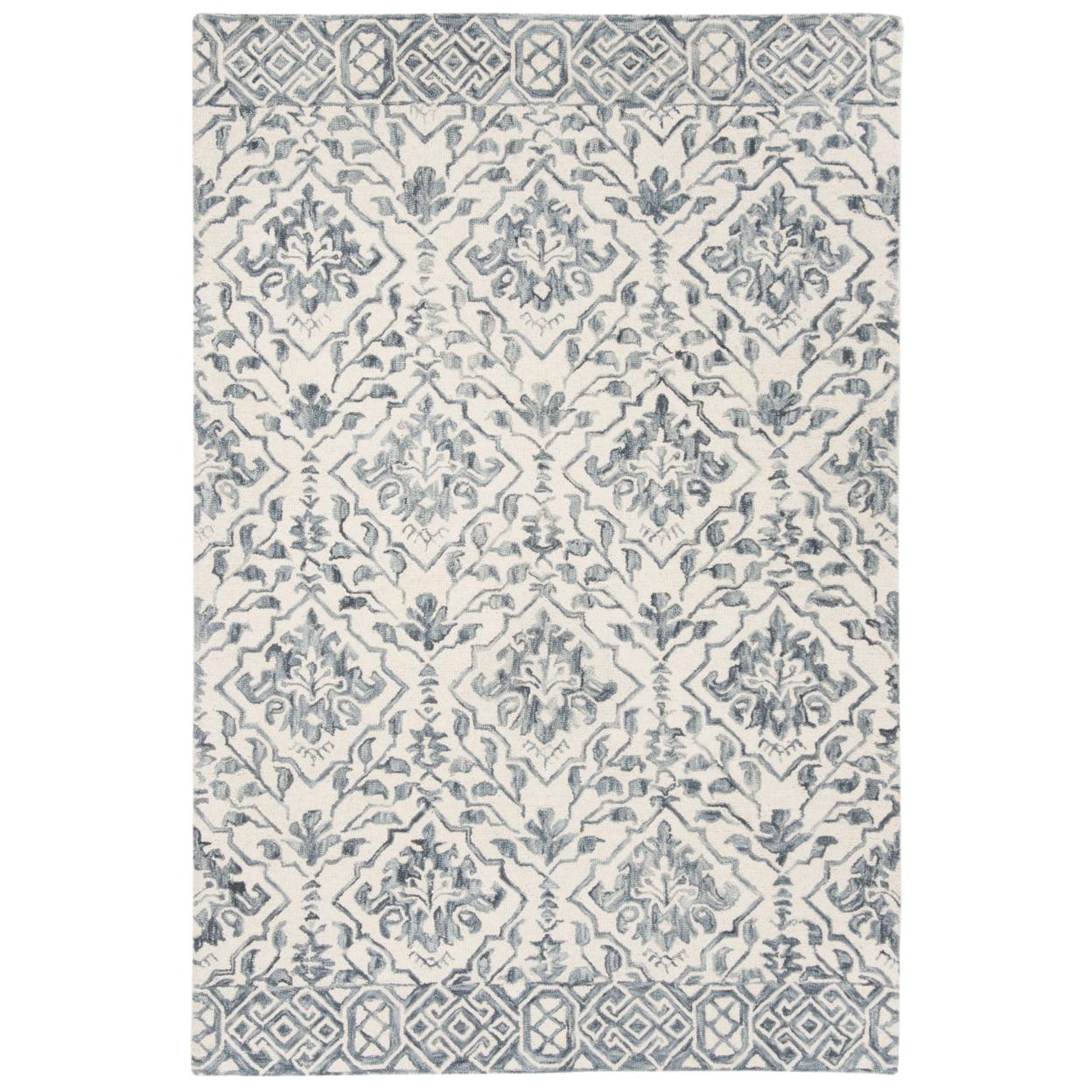 Dip Dye DDY901 Hand Tufted Area Rug - Blue/Ivory - 5'x8' - Safavieh.