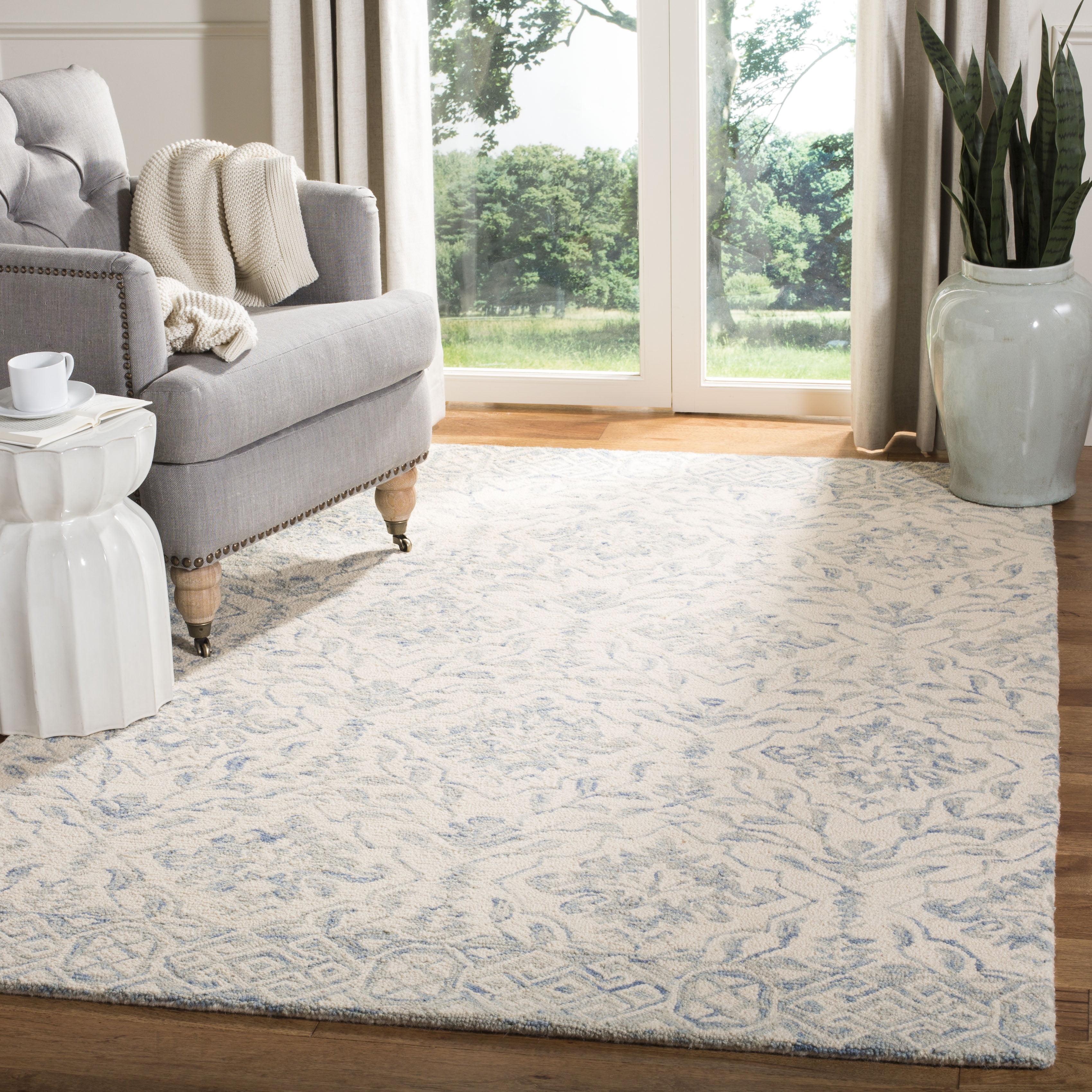 Dip Dye DDY901 Hand Tufted Area Rug - Light Blue/Ivory - 5'x8' - Safavieh.