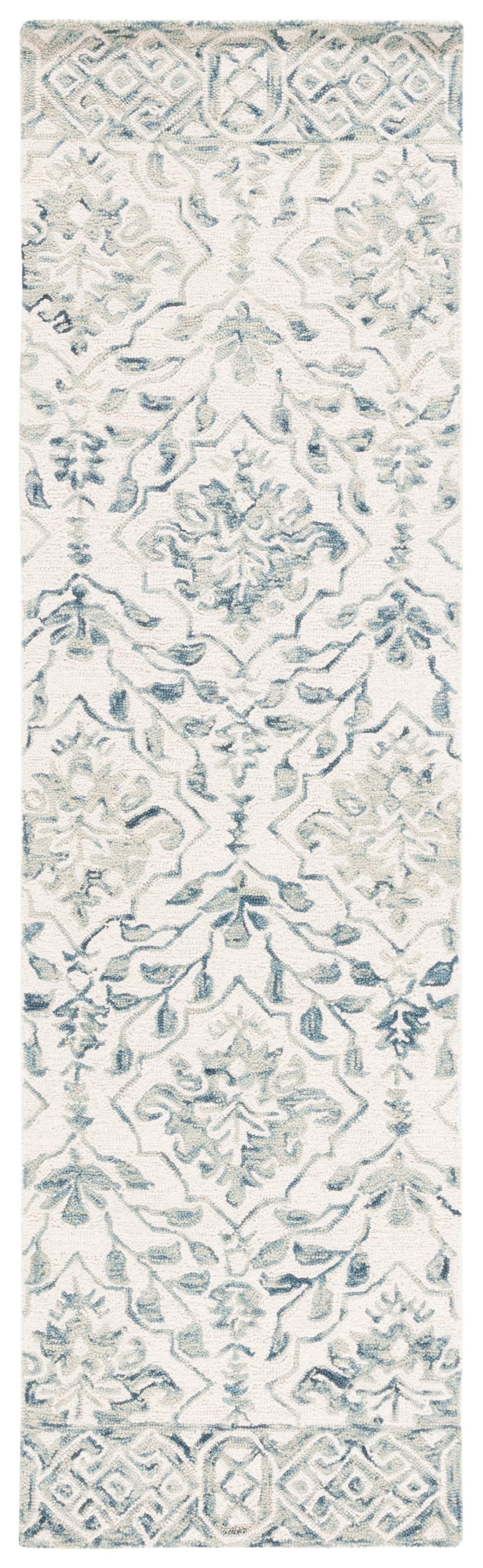 Dip Dye DDY901 Hand Tufted Indoor Runner - Blue/Ivory - 2'3"x22' - Safavieh