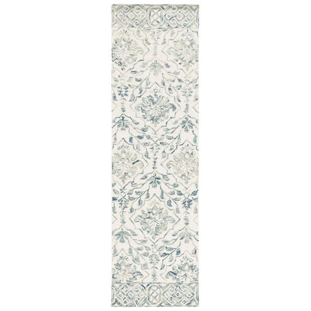 Dip Dye DDY901 Hand Tufted Indoor Runner - Blue/Ivory - 2'3"x22' - Safavieh
