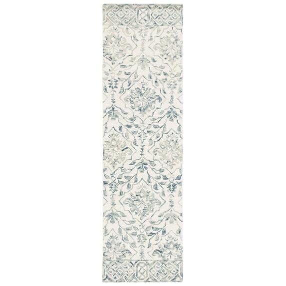 Dip Dye DDY901 Hand Tufted Indoor Runner - Blue/Ivory - 2'3"x6' - Safavieh