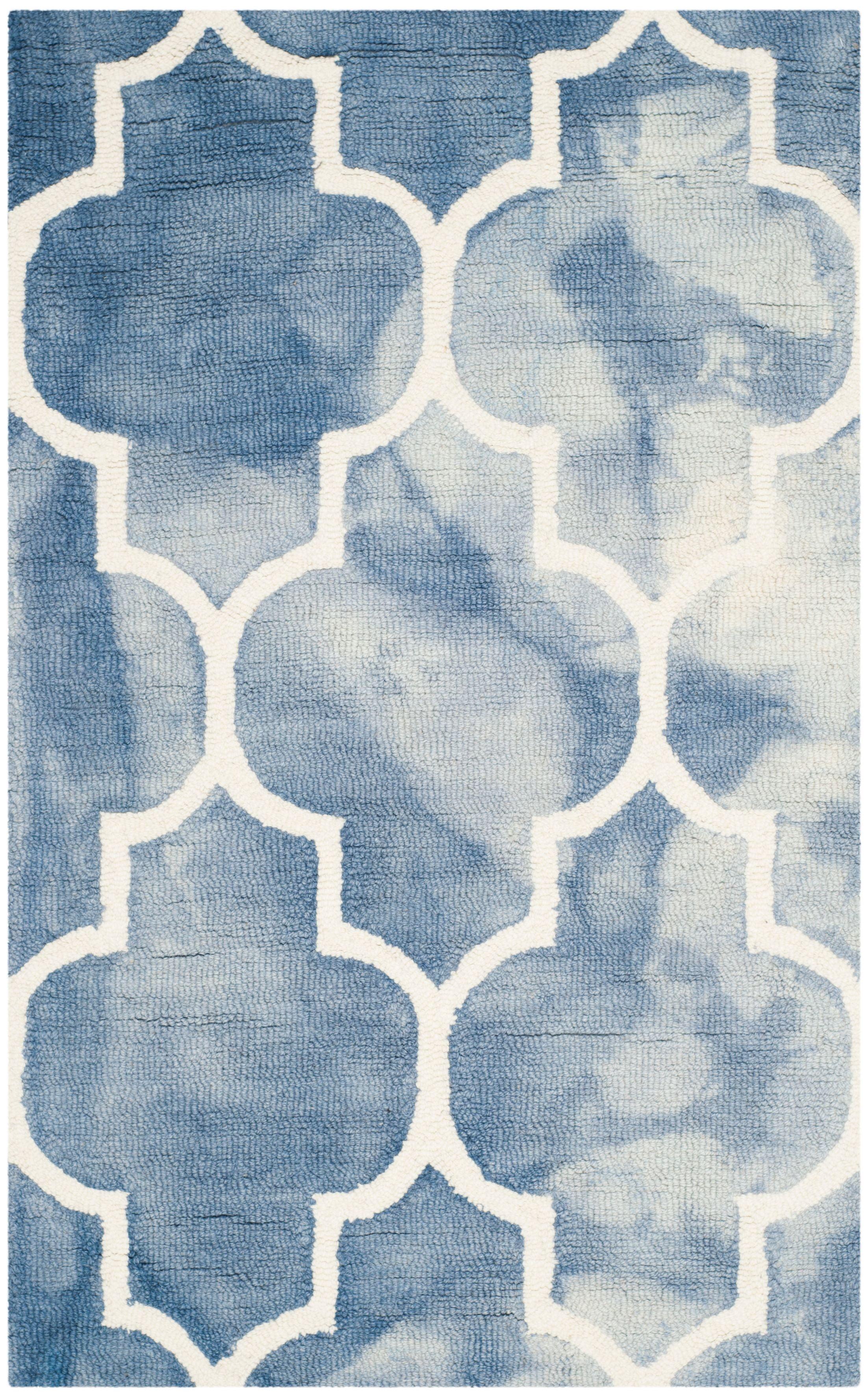 Dip Dye DDY535 Hand Tufted Accent Rug - Blue/Ivory - 2'6"x4' - Safavieh.