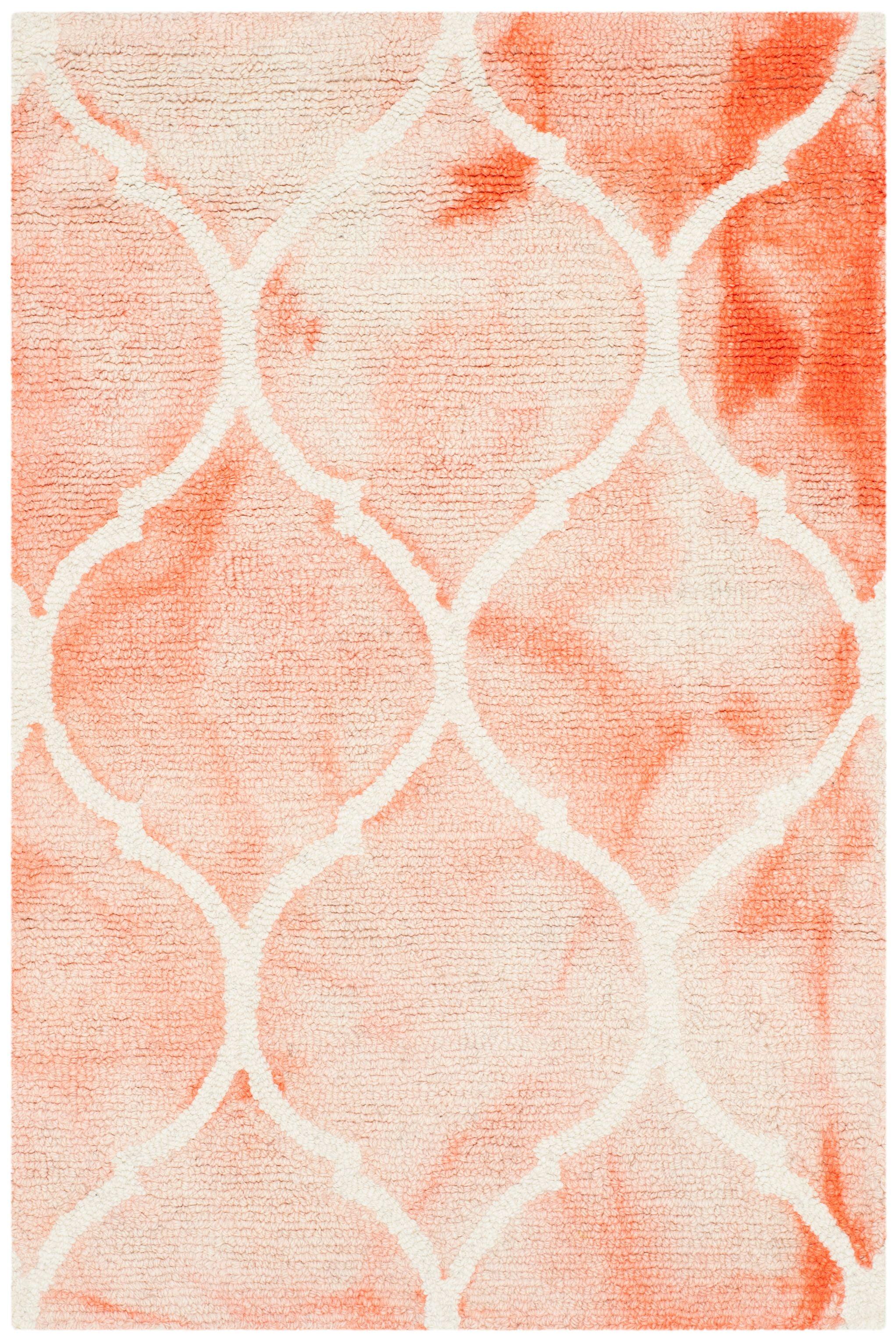 Dip Dye DDY685 Hand Tufted Indoor Accent Rug - Orange/Ivory - 2'x3' - Safavieh
