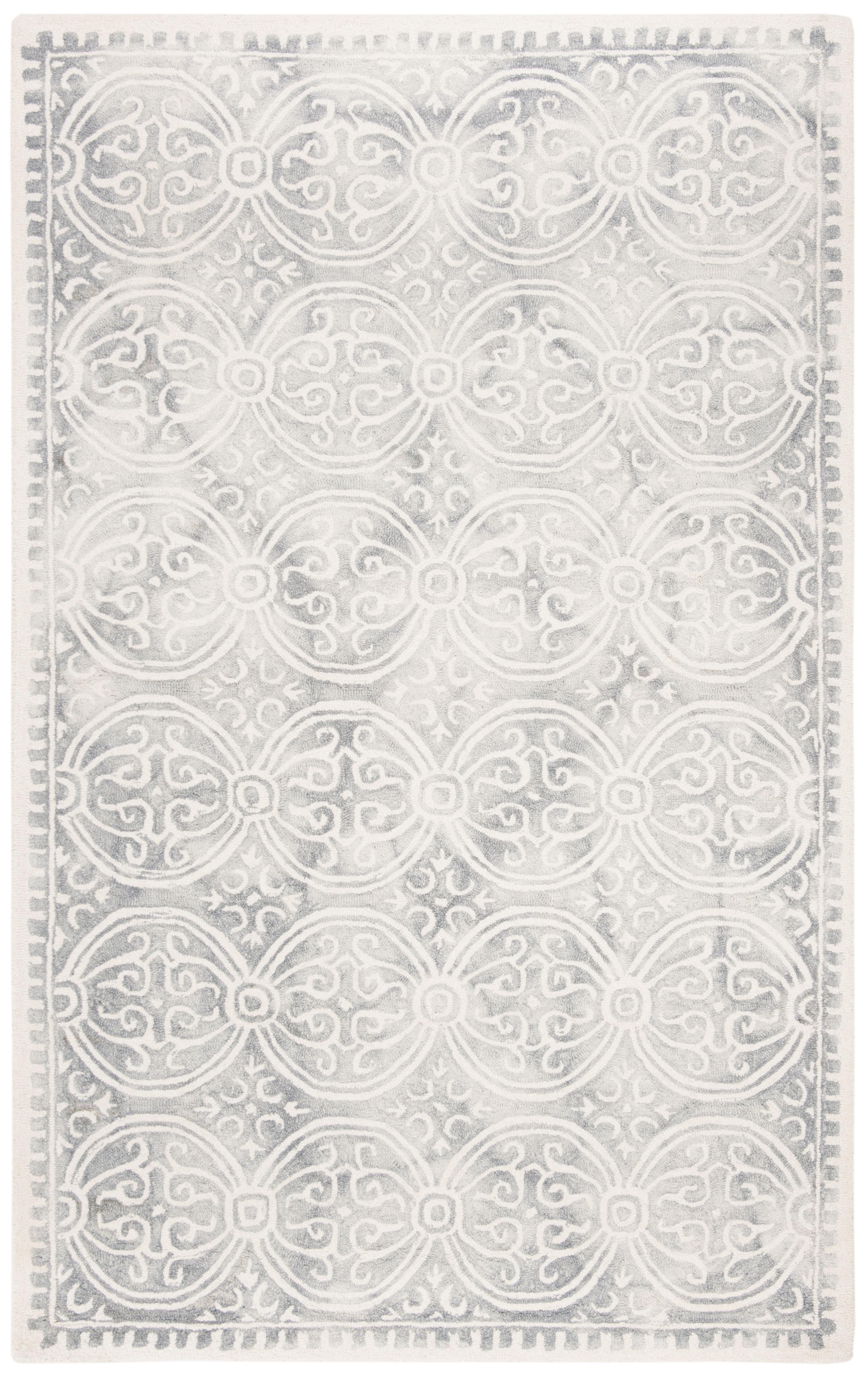 Ivory Elegance 7' Square Hand-Tufted Wool Area Rug