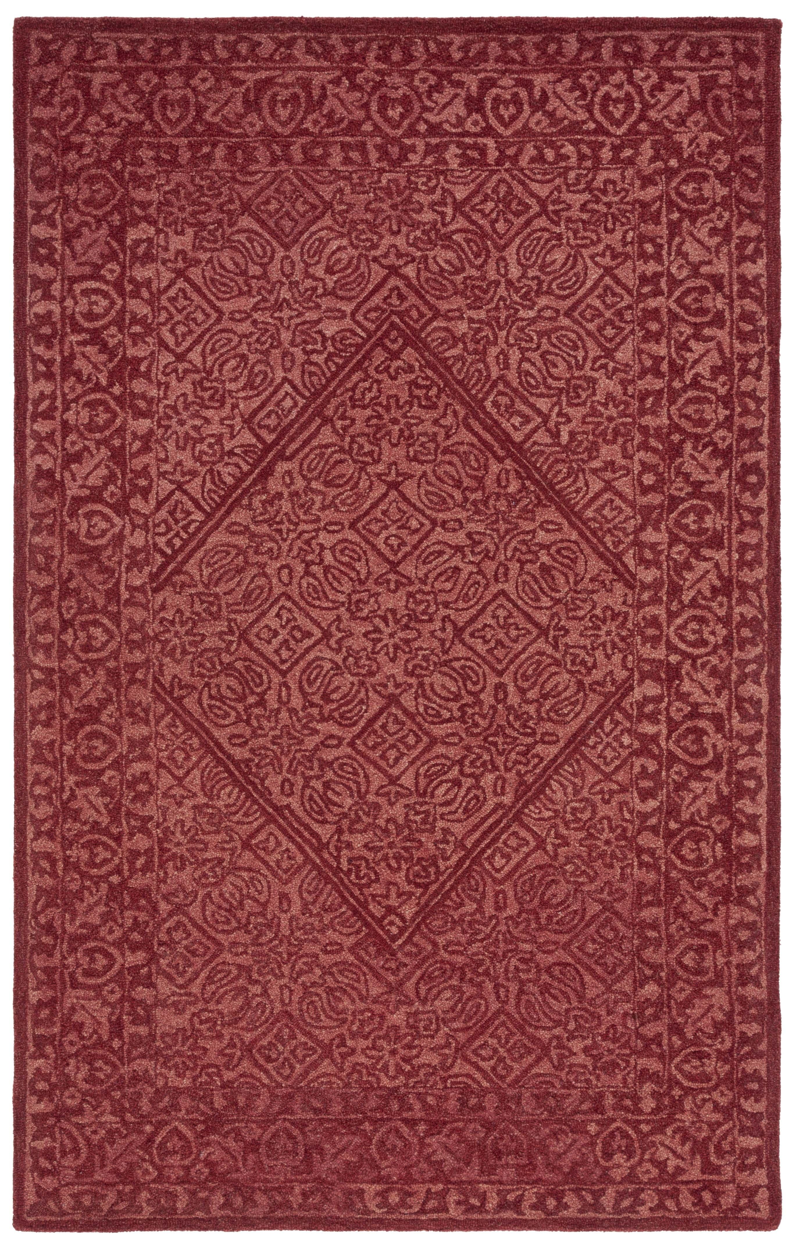 SAFAVIEH Dip Dye Felicia Floral Area Rug, Red, 3' x 5'