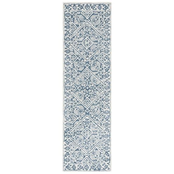 Safavieh Dip Dye Hand Tufted Wool/Cotton Oriental Rug in Ivory/Blue