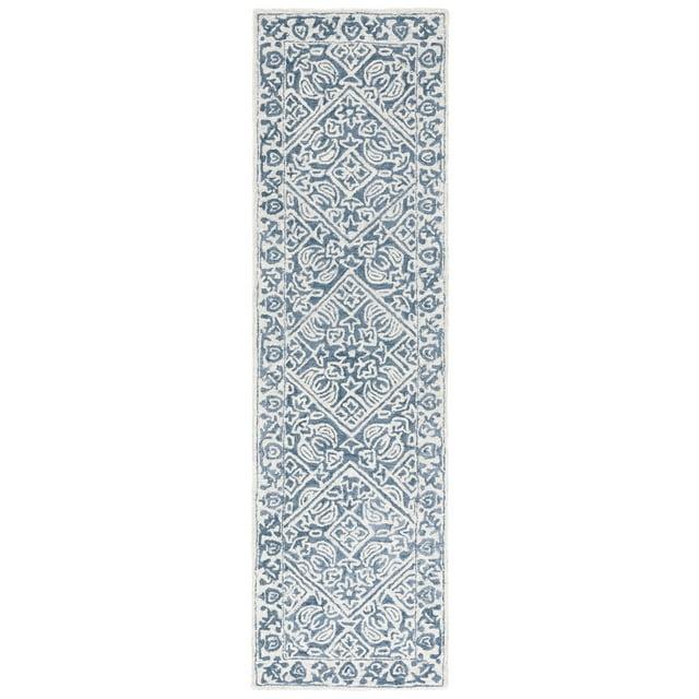 Safavieh Dip Dye Hand Tufted Wool/Cotton Oriental Rug in Ivory/Blue