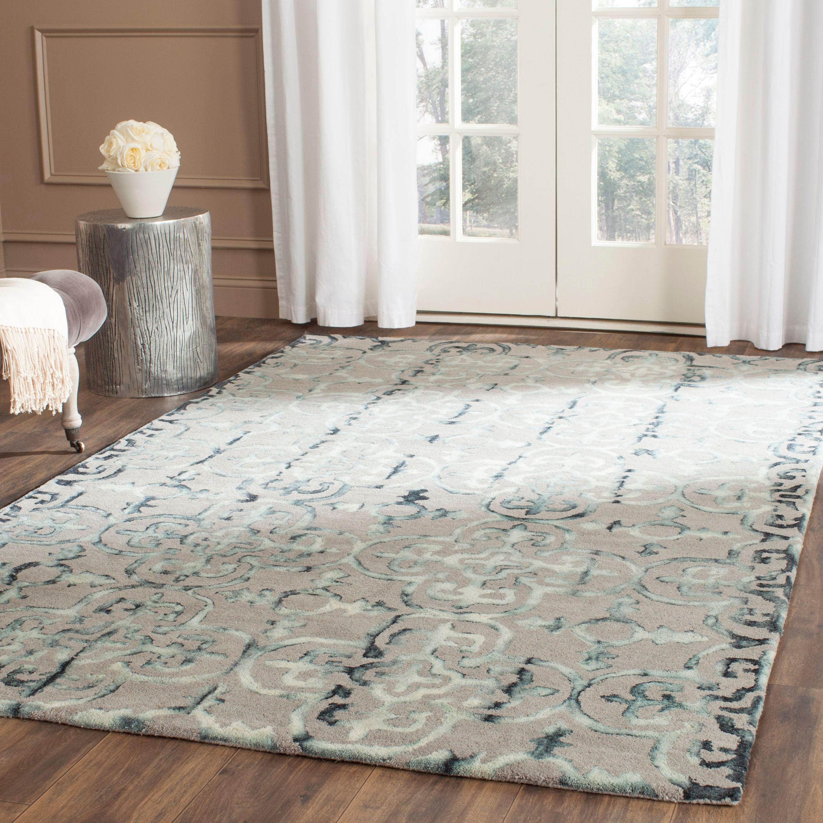 Dip Dye DDY711 Hand Tufted Indoor Area Rug - Grey/Charcoal - 6'x9' - Safavieh